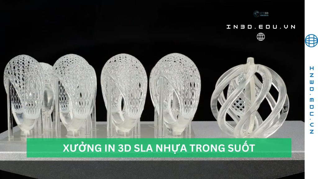 In nhựa trong suốt & in 3D theo yêu cầu HCM – HN là gì và vì sao doanh nghiệp thiết kế, cơ khí, R&D ngày càng ưu tiên lựa chọn? Công nghệ in nhựa trong suốt bằng SLA resin cho phép tạo ra sản phẩm với độ mịn cao, độ trong vượt trội và độ chính xác tới 0.05 mm, phù hợp cho mô hình kỹ thuật, linh kiện cơ khí, prototype sản phẩm, chi tiết quang học và nhiều ứng dụng sáng tạo khác. CT3D – với hệ thống xưởng in 3D tại TP.HCM và Hà Nội – đáp ứng mọi nhu cầu in 3D theo yêu cầu, từ đơn mẫu đến sản xuất số lượng lớn, giao hàng toàn quốc, nhanh chóng – chuẩn xác – tối ưu chi phí.
