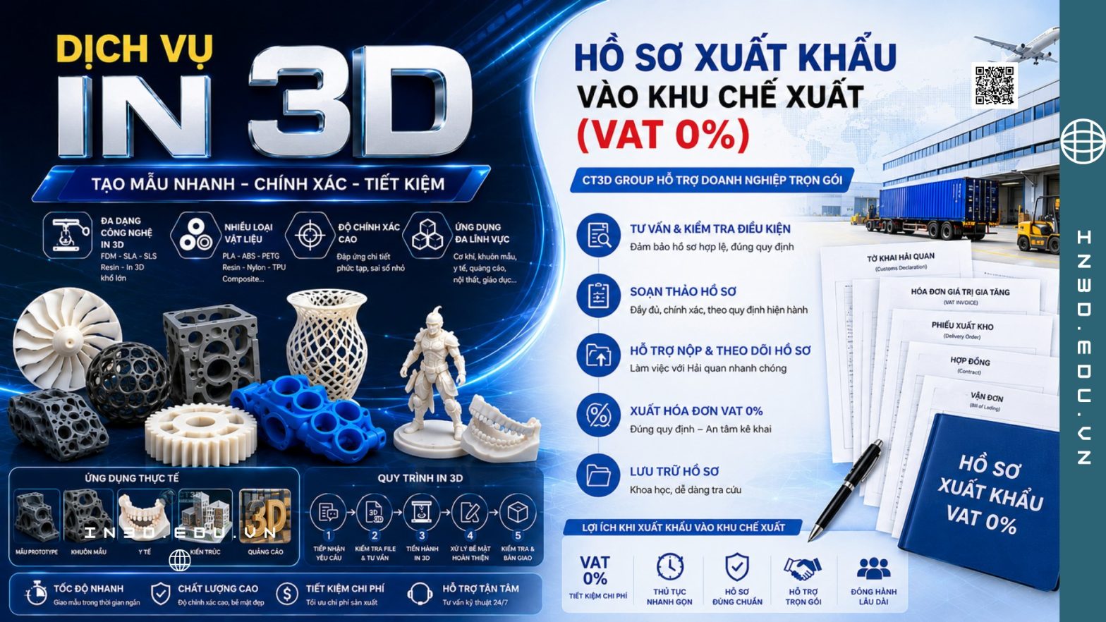 Dịch Vụ In 3D Cho Doanh Nghiệp Khu Chế Xuất (Thuế Suất 0%)