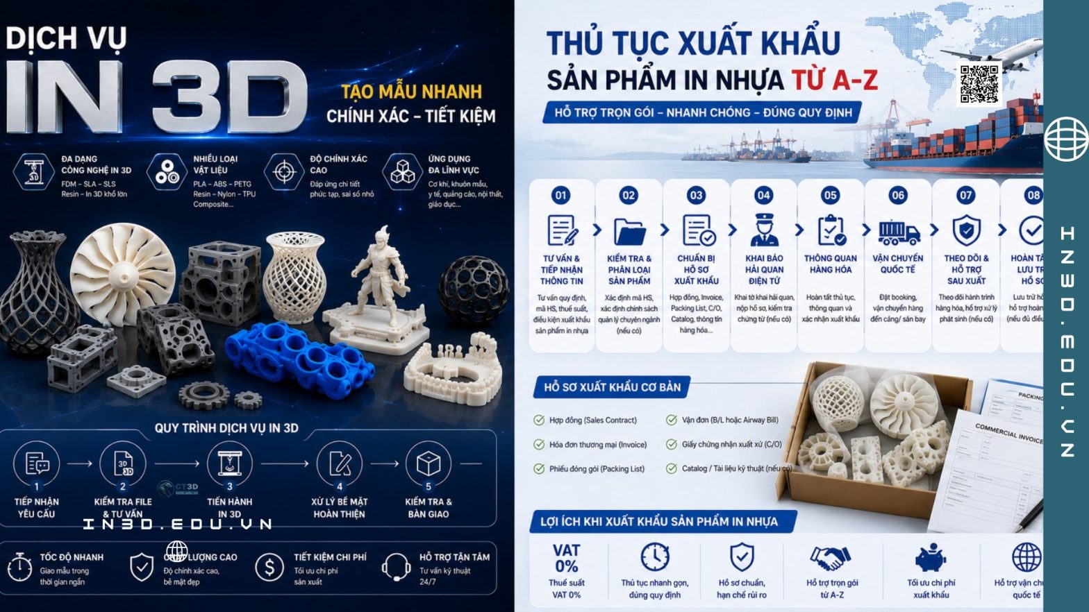 Dịch Vụ In 3D & Thủ Tục Xuất Khẩu Sản Phẩm In Nhựa từ A-Z