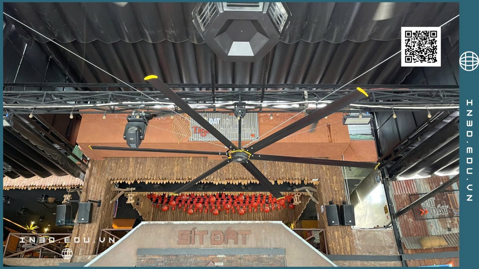 CT3D – Nhà phân phối quạt trần công nghiệp Fanaro, cánh màu theo yêu cầu