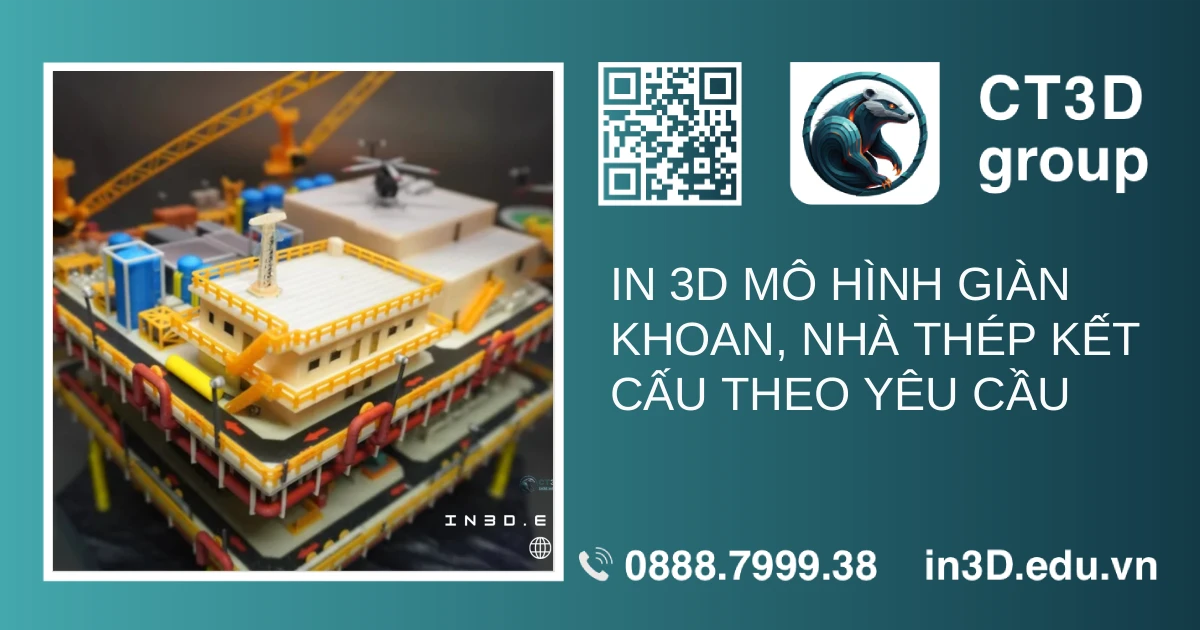 In 3D mô hình giàn khoan, nhà thép kết cấu theo yêu cầu – CT3D